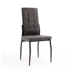 SILLA MOD. FLORA PATA NEGRA - TELA C/ GRIS OSCURO CAJAS DE 6 UDS