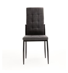 SILLA MOD. FLORA PATA NEGRA - TELA C/ GRIS OSCURO CAJAS DE 6 UDS