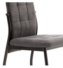 SILLA MOD. FLORA PATA NEGRA - TELA C/ GRIS OSCURO CAJAS DE 6 UDS