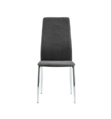 SILLA MOD.ROCIANA CROMO  TELA C/ BEIGE CLARO Y GRIS OSCURO . SE SIRVE EN CAJAS DE 6 UDS