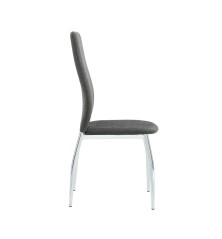 SILLA MOD.ROCIANA CROMO  TELA C/ BEIGE CLARO Y GRIS OSCURO . SE SIRVE EN CAJAS DE 6 UDS