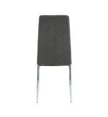 SILLA MOD.ROCIANA CROMO  TELA C/ BEIGE CLARO Y GRIS OSCURO . SE SIRVE EN CAJAS DE 6 UDS