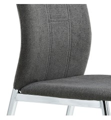 SILLA MOD.ROCIANA CROMO  TELA C/ BEIGE CLARO Y GRIS OSCURO . SE SIRVE EN CAJAS DE 6 UDS