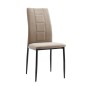 SILLA MOD. ROCIANA  PATA NEGRA TELA C/ MOSTAZA, GRIS OSCURO Y BEIG OSCURO.