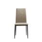 SILLA MOD. ROCIANA  PATA NEGRA TELA C/ MOSTAZA, GRIS OSCURO Y BEIG OSCURO.