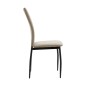 SILLA MOD. ROCIANA  PATA NEGRA TELA C/ MOSTAZA, GRIS OSCURO Y BEIG OSCURO.