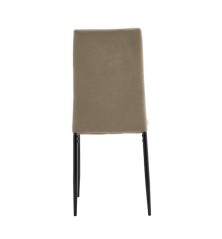 SILLA MOD. ROCIANA  PATA NEGRA TELA C/ MOSTAZA, GRIS OSCURO Y BEIG OSCURO.