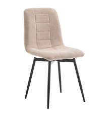 SILLA MOD. UNAY TELA C/ BEIGE y GRIS CLARO - GIRATORIA 180º C/ RETORNO