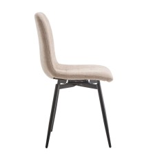 SILLA MOD. UNAY TELA C/ BEIGE y GRIS CLARO  - GIRATORIA 180º C/ RETORNO