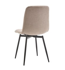 SILLA MOD. UNAY TELA C/ BEIGE y GRIS CLARO  - GIRATORIA 180º C/ RETORNO