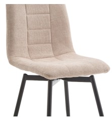 SILLA MOD. UNAY TELA C/ BEIGE y GRIS CLARO  - GIRATORIA 180º C/ RETORNO