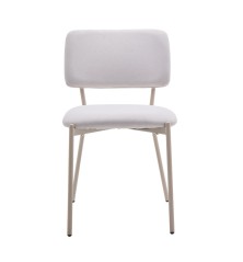 SILLA MOD. TEDY TELA C/ GRIS CLARO - PATA CREMA, NEGRA