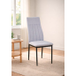 SILLA MOD. ELMA PATA NEGRA TELA VELVET C/ GRIS SILLA MOD. ELMA PATA NEGRA TELA VELVET C/ GRIS
