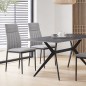 SILLA MOD. ELMA PATA NEGRA TELA VELVET C/ GRIS SILLA MOD. ELMA PATA NEGRA TELA VELVET C/ GRIS