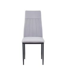 SILLA MOD. ELMA PATA NEGRA TELA VELVET C/ GRIS