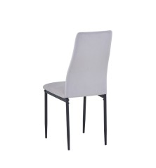 SILLA MOD. ELMA PATA NEGRA TELA VELVET C/ GRIS