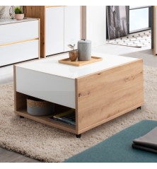 MESA CENTRO MOD. MOLIS BLANCO/ROBLE ARTISAN