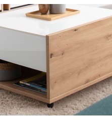 MESA CENTRO MOD. MOLIS BLANCO/ROBLE ARTISAN