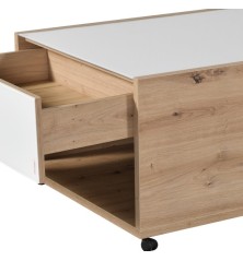 MESA CENTRO MOD. MOLIS BLANCO/ROBLE ARTISAN