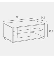 MESA DE CENTRO MOD. CECILIA ARTISAN / NEGRO