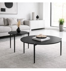 MESA CENTRO MOD. EDEROL C/ MARMOL EN BLANCO Y EN NEGRO