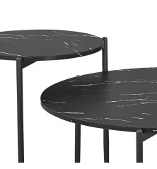 MESA CENTRO MOD. EDEROL C/ MARMOL EN  BLANCO Y EN NEGRO