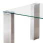 Mesa de centro modelo coralina de cristal y cromo Mesa de centro modelo coralina de cristal y cromo