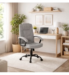 SILLA OFICINA MOD. ODINA TELA C/ GRIS CLARO - ESTRUCTURA NEGRA