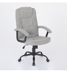 Silla oficina mod. Odina tela c/ gris claro - estructura negra