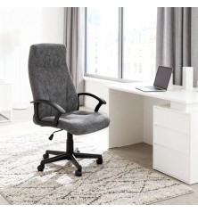 SILLA OFICINA MOD. TOR TELA C/ GRIS OSCURO - ESTRUCTURA NEGRA