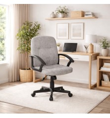 SILLA OFICINA MOD. HALE  TELA C/ GRIS CLARO - ESTRUCTURA NEGRA