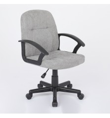 Silla oficina mod. Hale tela c/ gris claro - estructura negra