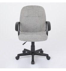 SILLA OFICINA MOD. HALE  TELA C/ GRIS CLARO - ESTRUCTURA NEGRA