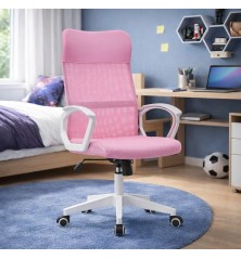 Silla oficina mod. Caren c/ gris y rosa