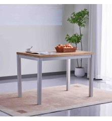 Mesa cocina fija mod. Daltona tapa roble - pata blanca