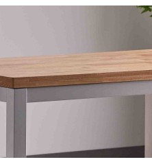 MESA COCINA FIJA MOD. DALTONA TAPA ROBLE - PATA BLANCA