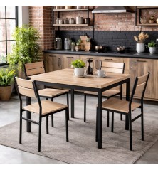 CONJUNTO MESA + 4 SILLAS MOD. COSAKA