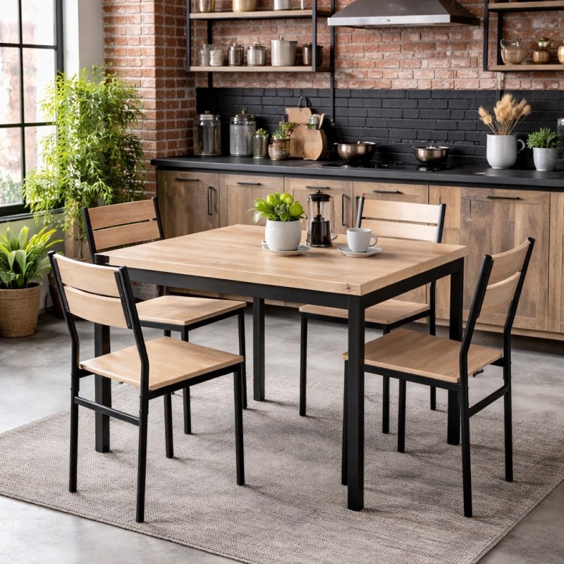 Conjunto mesa + 4 sillas mod. Cosaka
