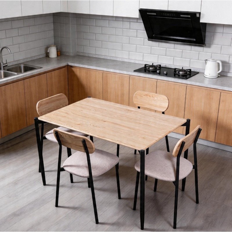 Conjunto mesa + 4 sillas mod. Neva Conjunto mesa + 4 sillas mod. Neva