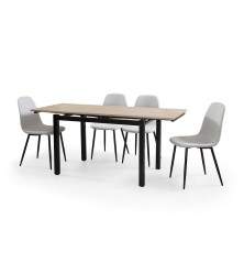 MESA COCINA MOD. CAMERUN TAPA ROBLE - PATA NEGRA