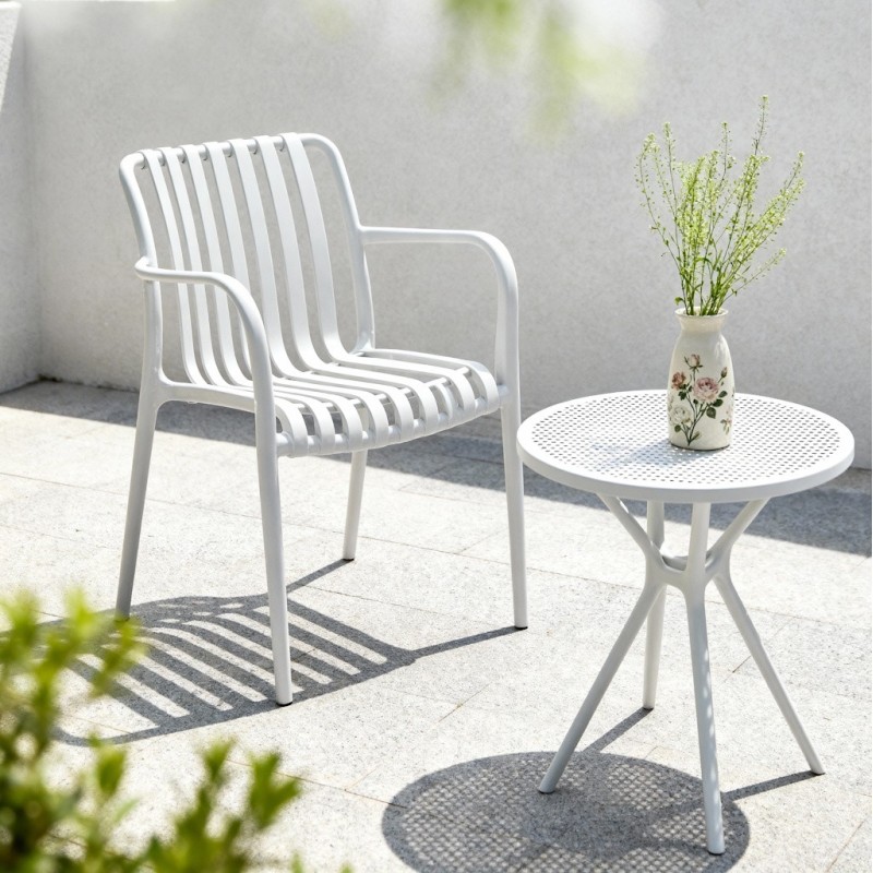 SILLA MOD. IVIN DE PP C/ BLANCO Y ANTRACITA