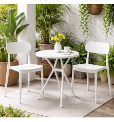 Mesa velador mod. Nara de pp c/ blanco y antracita