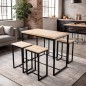 Conunto mesa alta + 4 taburetes mod. Nagore