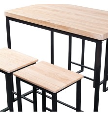 CONUNTO MESA ALTA + 4 TABURETES MOD. NAGORE