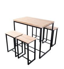 Conunto mesa alta + 4 taburetes mod. Nagore