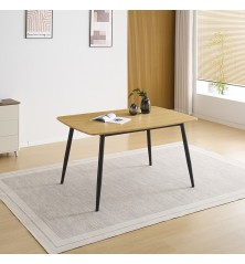 MESA COMEDOR FIJA TAPA MDF MOD.HUDSON NEGRO