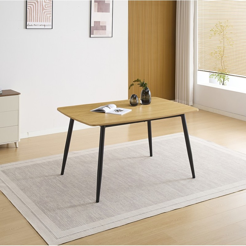 MESA COMEDOR FIJA TAPA MDF MOD.HUDSON NEGRO MESA COMEDOR FIJA TAPA MDF MOD.HUDSON NEGRO