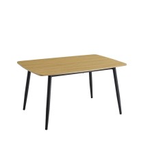 MESA COMEDOR FIJA TAPA MDF MOD.HUDSON NEGRO