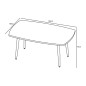 MESA COMEDOR FIJA TAPA MDF MOD.HUDSON NEGRO MESA COMEDOR FIJA TAPA MDF MOD.HUDSON NEGRO
