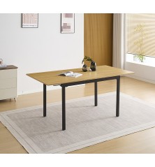 MESA RECTANGULAR EXT.TAPA MDF MOD.CAMDEN NEGRO